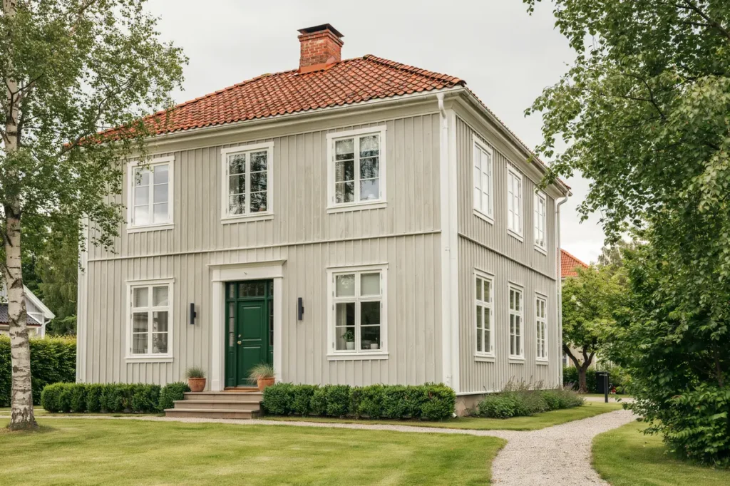 fasadrenovering och f nsterbyte p villa i gottsk r onsala