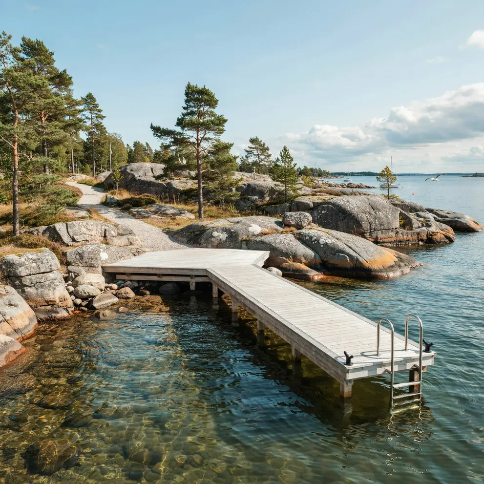 bygga bryggor bergfast brygga strandbrygga onsala kungsbacka goteborg